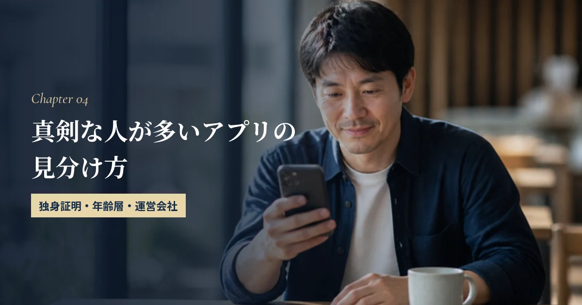 結婚に真剣な人が多い婚活アプリの見分け方
