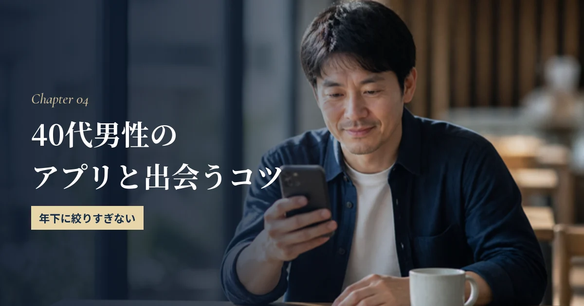 40代男性におすすめのアプリと出会うコツ