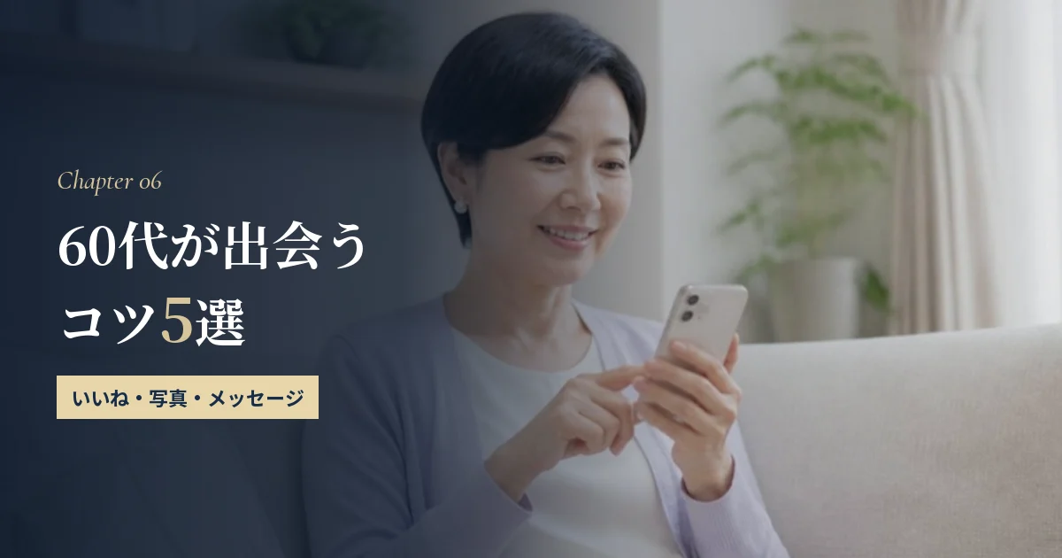 60代がマッチングアプリで出会うコツ5選
