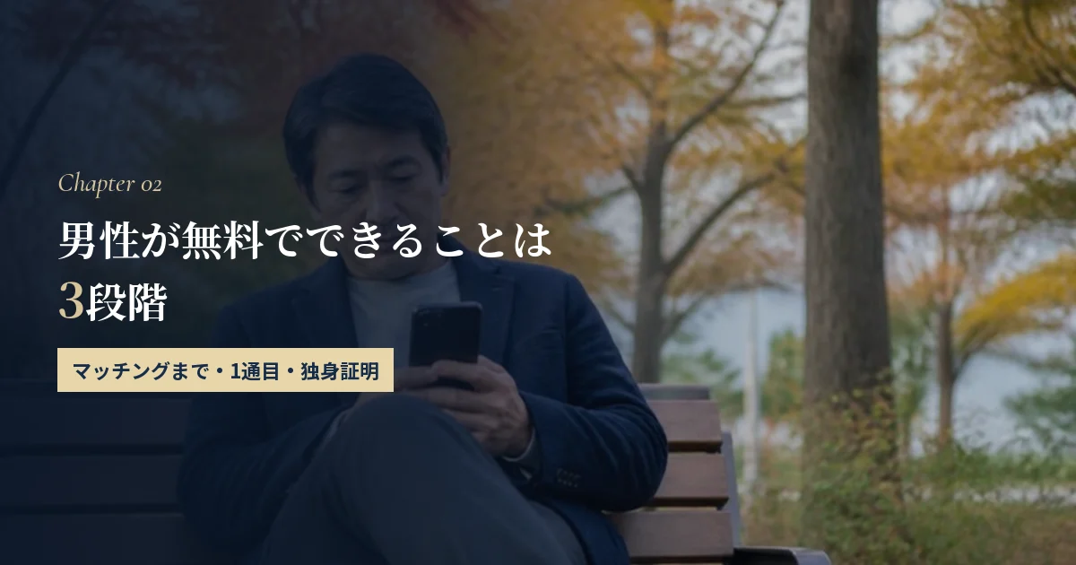 50代男性が無料でできることは3段階に分かれる